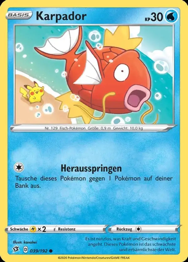 karpador 039/192 – Pokémon Clash der Rebellen Karte