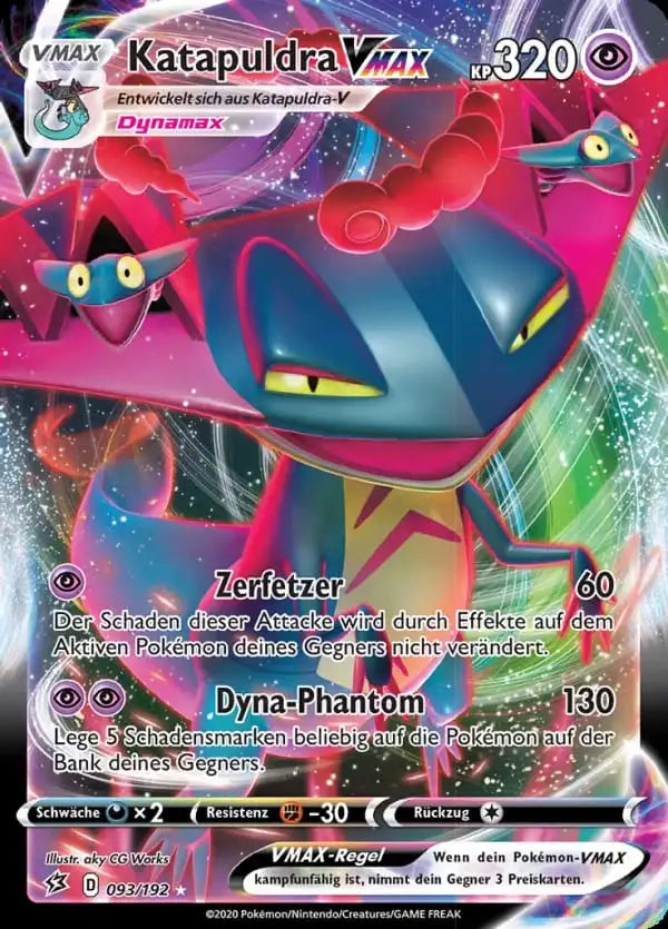 katapuldra vmax 093/192 – Pokémon Clash der Rebellen Karte