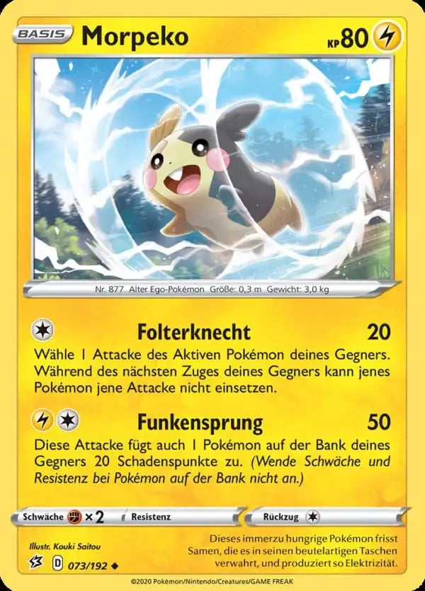 morpeko 073/192 – Pokémon Clash der Rebellen Karte