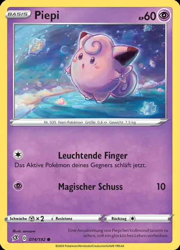 piepi 074/192 – Pokémon Clash der Rebellen Karte