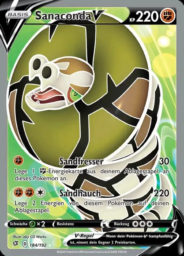 sanaconda v 184/192 – Pokémon Clash der Rebellen Karte