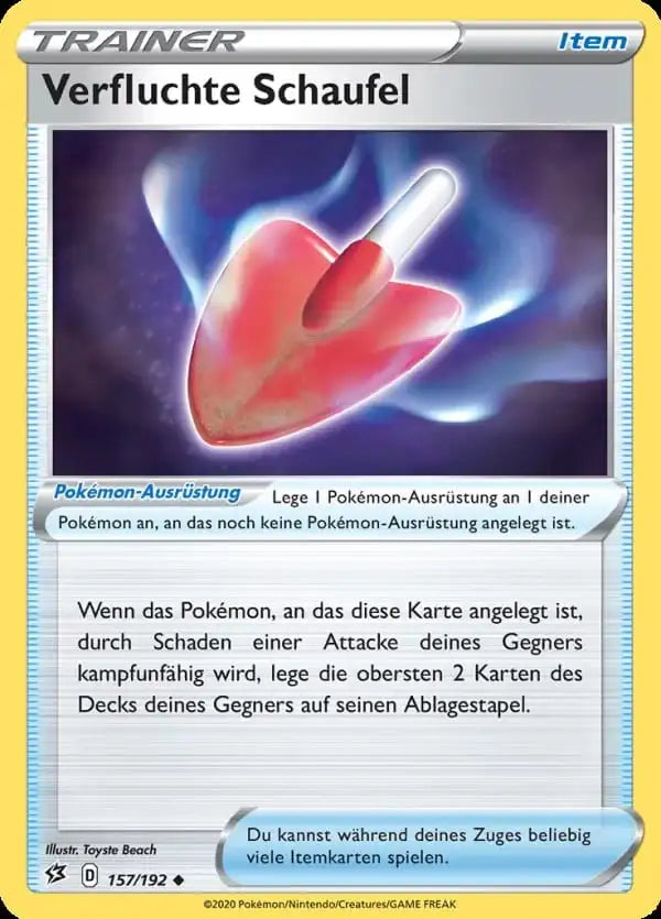 verfluchte schaufel 157/192 – Pokémon Clash der Rebellen Karte