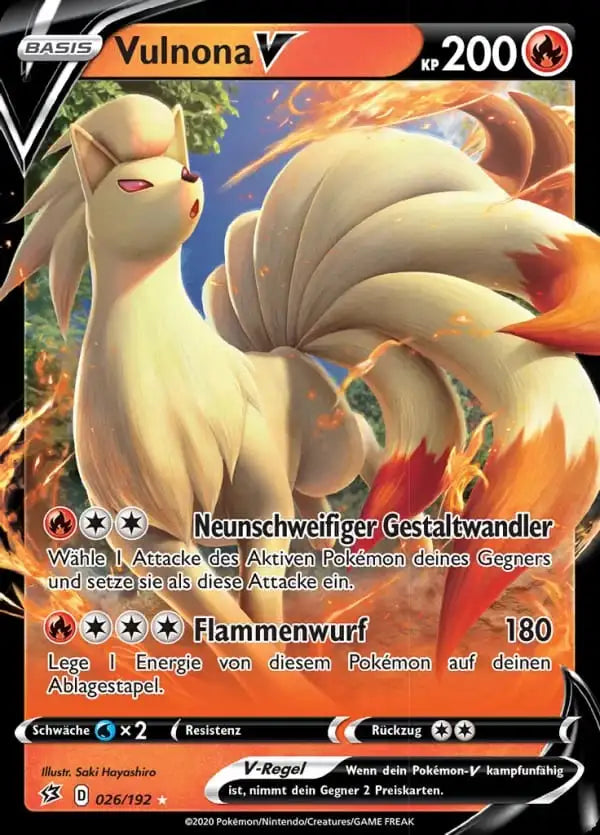 vulnona v 026/192 – Pokémon Clash der Rebellen Karte