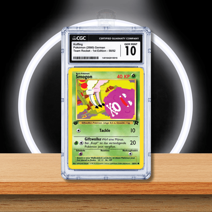 Pokémon Smogon 1st Edition (Team Rocket 58/82) CGC 10 (DE)