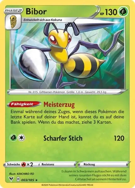 bibor 003/185 – Pokémon Farbenschock Karte