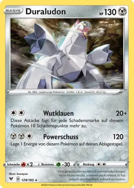 duraludon 129/185 – Pokémon Farbenschock Karte
