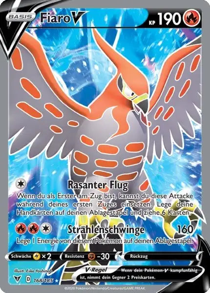 fiaro v 168/185 – Pokémon Farbenschock Karte