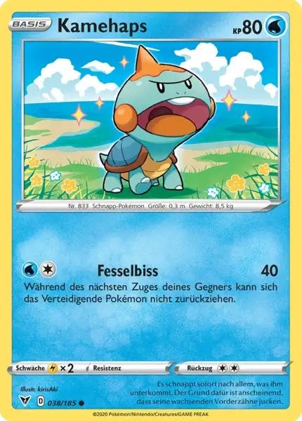 kamehaps 038/185 – Pokémon Farbenschock Karte