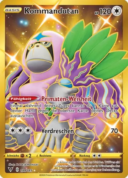 kommandutan 199/185 – Pokémon Farbenschock Karte