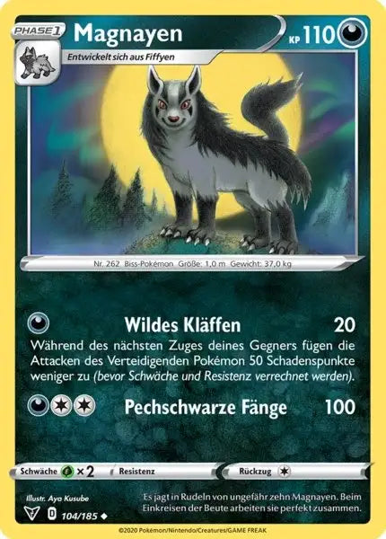 magnayen 104/185 – Pokémon Farbenschock Karte