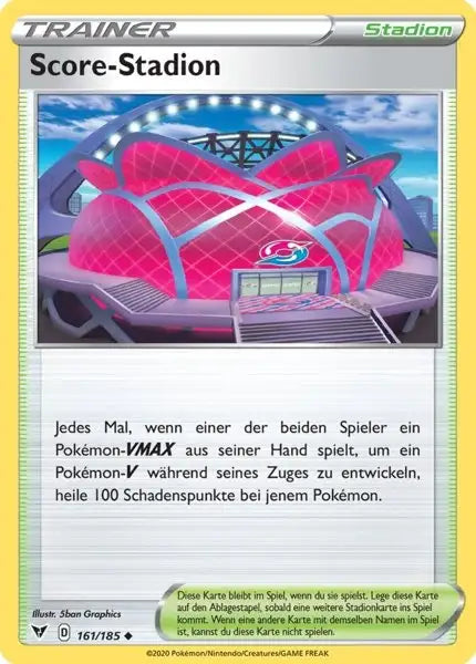 score stadion 161/185 – Pokémon Farbenschock Karte