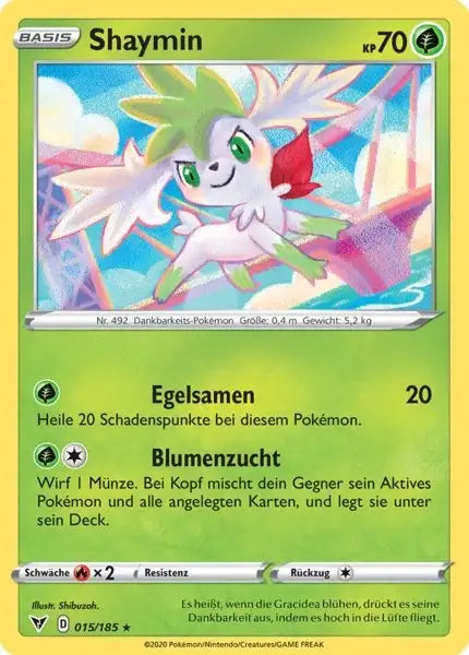 shaymin 015/185 – Pokémon Farbenschock Karte