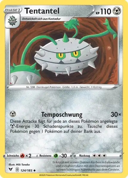 tentantel 124/185 – Pokémon Farbenschock Karte