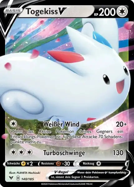 togekiss v 140/185 – Pokémon Farbenschock Karte