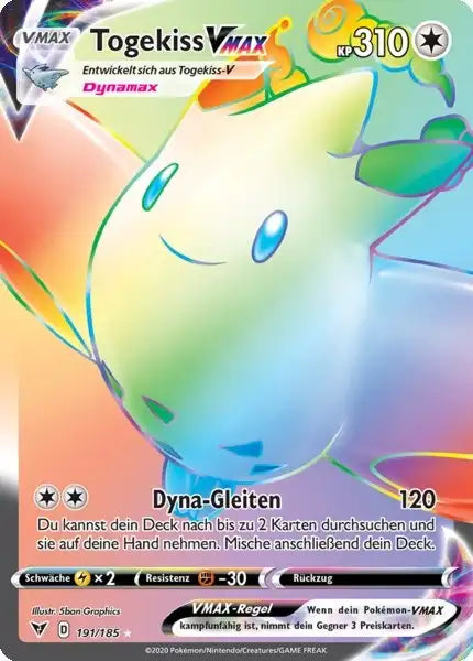 togekiss vmax 191/185 – Pokémon Farbenschock Karte