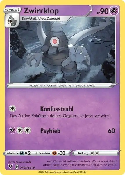 zwirrklop 070/185 – Pokémon Farbenschock Karte