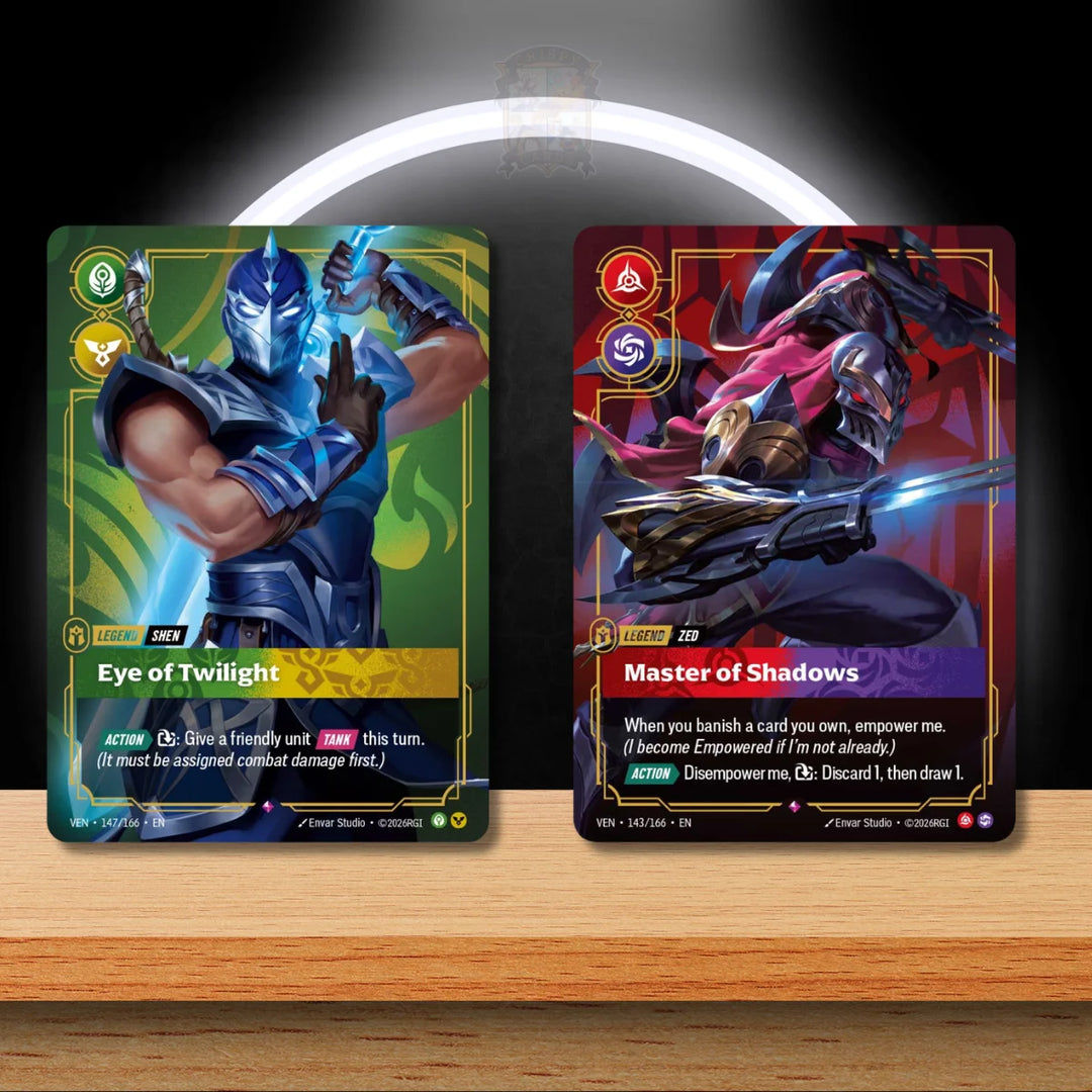 Riftbound Vendetta Showdown Decks mit Zed und Shen – Englische League of Legends Kartendecks