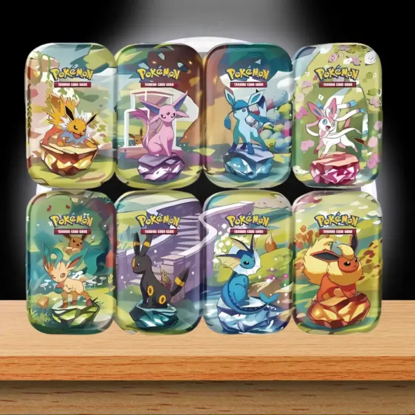 Pokémon Prismatic Evolutions Mini Tin Display