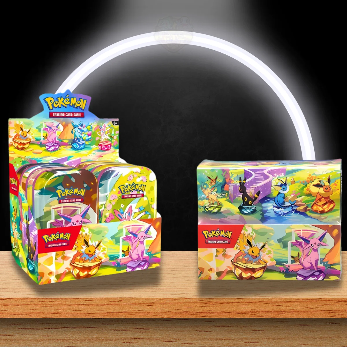 Pokémon Prismatic Evolutions Mini Tin Display