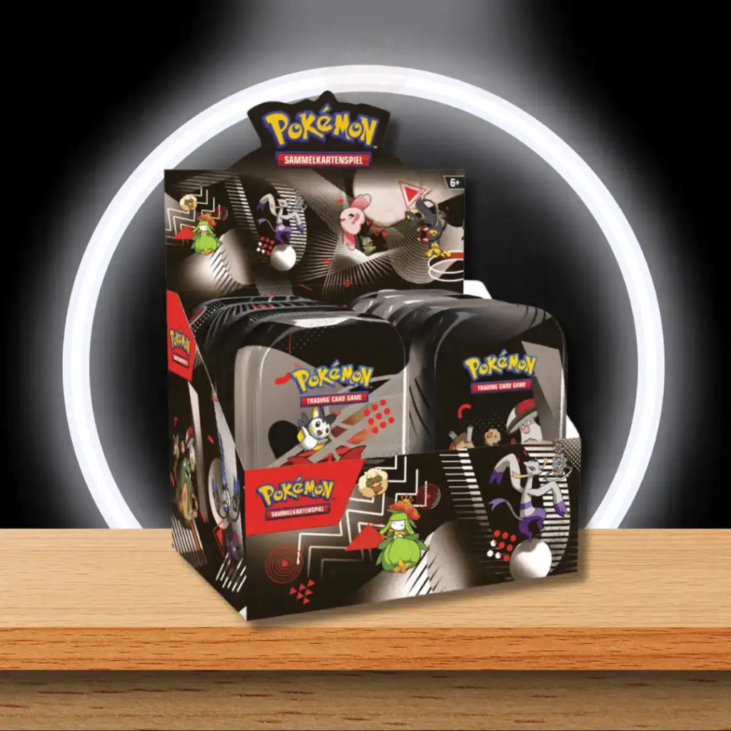 Pokémon Schwarze Blitze & Weiße Flammen (KP10.5) Mini Tin Display (DE)