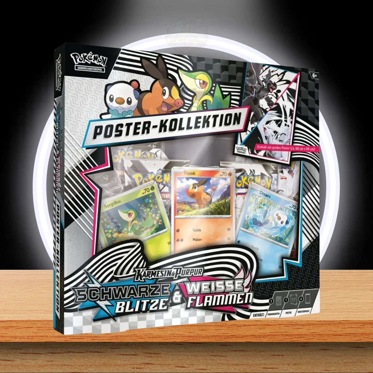 Pokémon Schwarze Blitze & Weiße Flammen Poster Kollektion