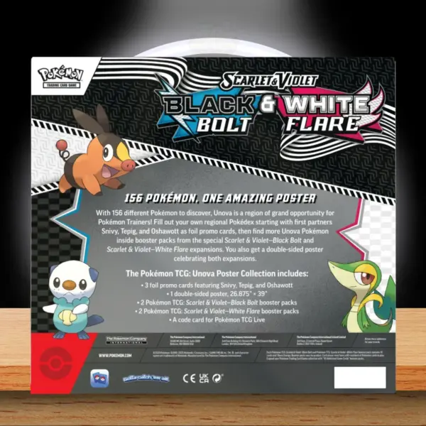 Pokémon TCG Black Bolt & White Flare Unova Poster Collection