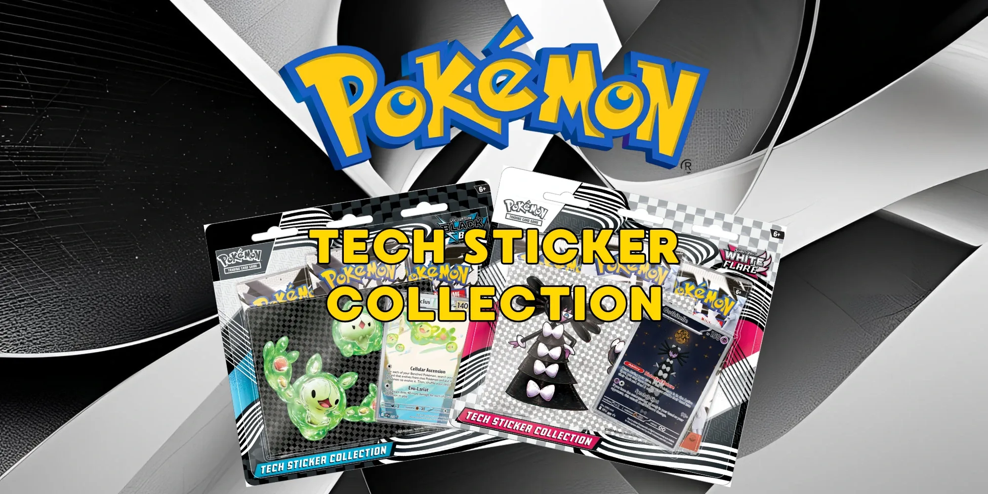 Black bolt white flare tech sticker collection